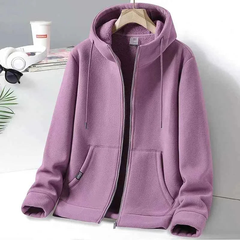 Outdoor Polar Fleece Hoodie Jacket for Men and Women