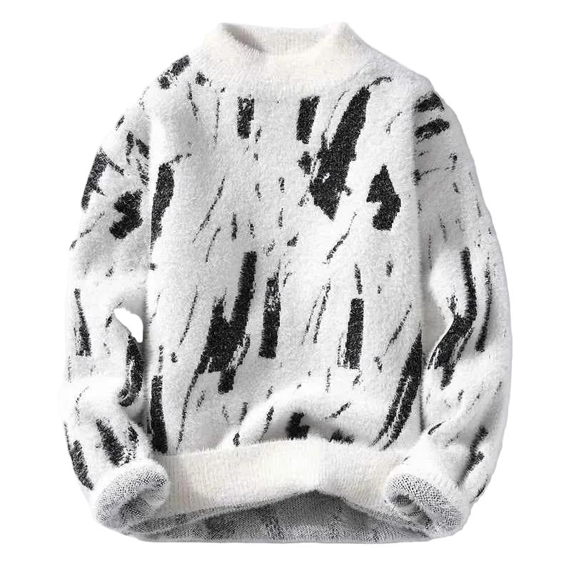 Fashion Sweaters/Male Loose Casual Knitted Pullover Round Neck Sweaters M-3XL