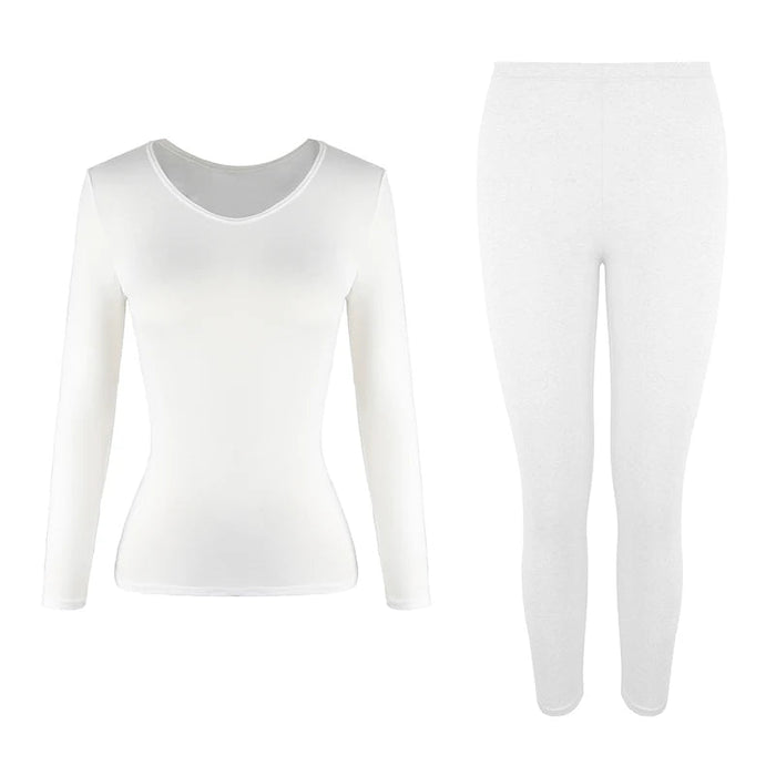 SaneShoppe - Women's Fleece Lined Thermal Underwear Set Soft Top Bottom 2 Pieces.