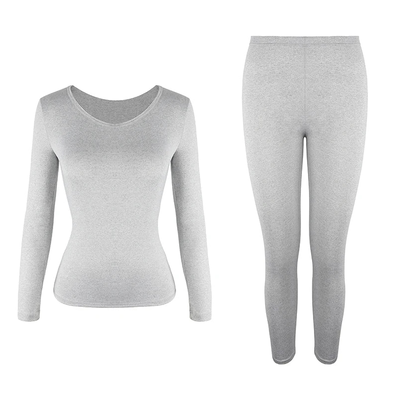 SaneShoppe - Women's Fleece Lined Thermal Underwear Set Soft Top Bottom 2 Pieces.