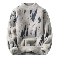 Fashion Sweaters/Male Loose Casual Knitted Pullover Round Neck Sweaters M-3XL