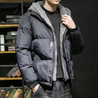 Men's Black Hooded Parka, High Quality Winter Jacket