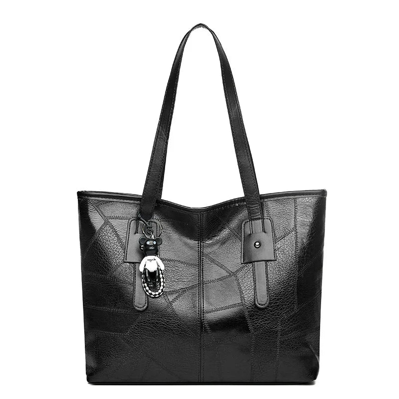 Trendy Large Capacity Tote Bag for Women - Horizontal Square Zipper Single Shoulder Handbag