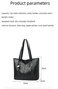Trendy Large Capacity Tote Bag for Women - Horizontal Square Zipper Single Shoulder Handbag