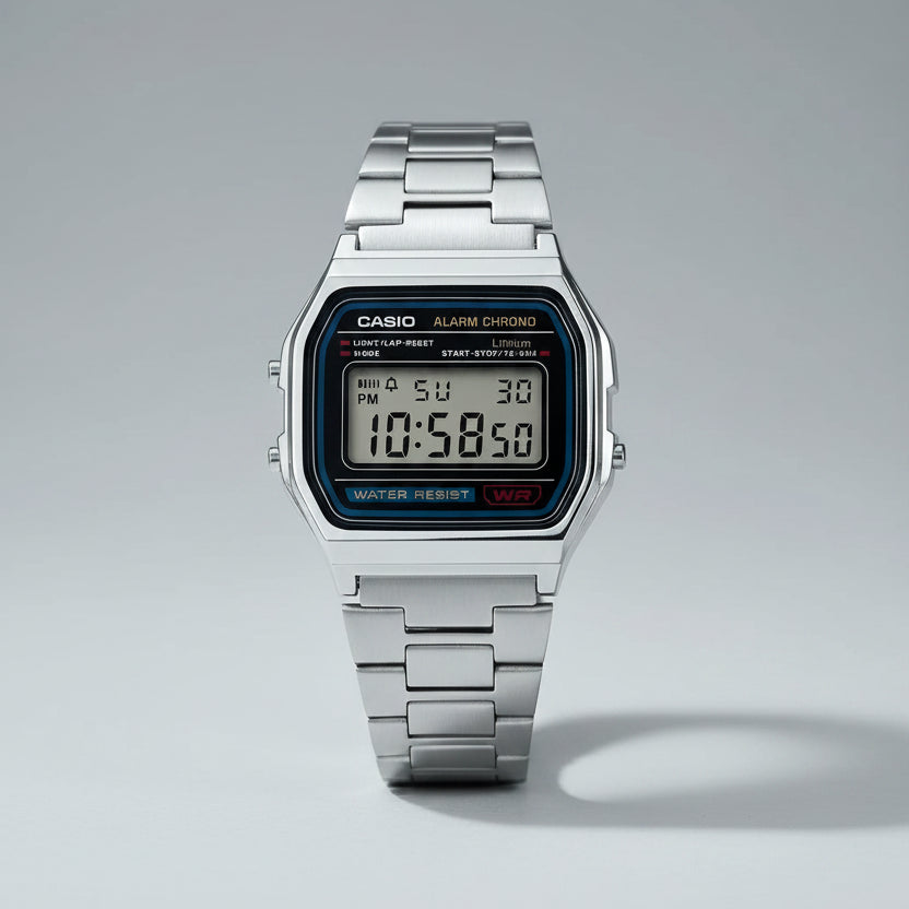 CASIO  Vintage Digital Watch Men Women Stainless Steel Band Waterproof Wristwatch Casual Daily Party Festival Birthday Gif