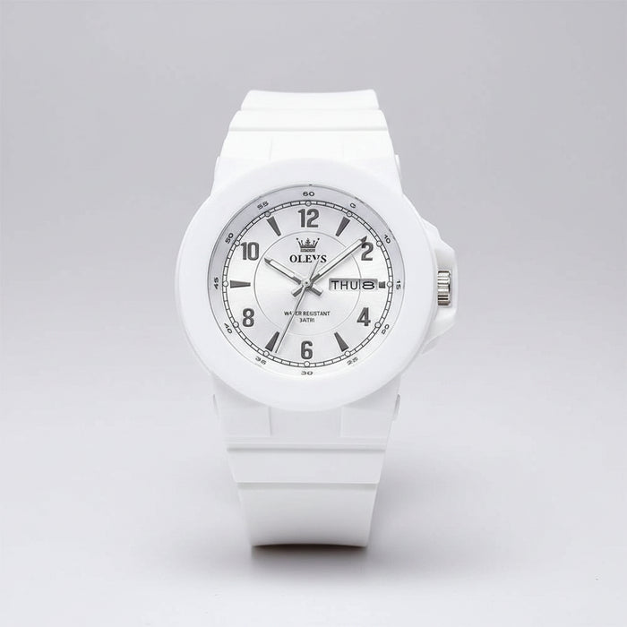 OLEVS 5681 Quartz Watch Digital Simplicity Student Watch Fashion Silicone Strap High Hardness Glass Waterproof Sports Men Watch
