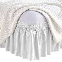 Adjustable Bed Skirt - Elastic Wrap Around, Wrinkle Free & Fade Resistant, Full Size for Women, Men, Kids & Teens Bedding