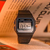 Casio F91W Series Fashionable Simple Retro Small Square LCD Display Waterproof Quartz Watch Trendy Versatile Electronic Watch