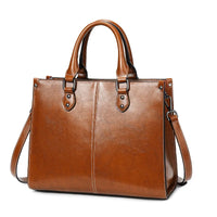 Women Handbag Crossbody Shoulder Tote Bag Genuine Leather Shopping Fashion Office Female Real Cowhide Messenger Top Handle Bags - Genuine Leather Women Handbag