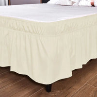 1PC Ruffled Bed Skirts with Ruffles - Double Layers, 200cm x 180/120cm, Wrinkle & Fade Resistant Fabric
