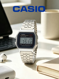 CASIO Vintage Digital Watch for Men and Women - Stainless Steel Band, Waterproof, Perfect for Casual, Daily, Party, Festival, Birthday Gift
