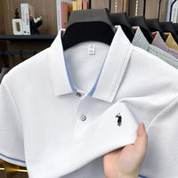 SaneShoppe-Luxury 100% Cotton Designer Brand Embroidered Men's Summer T-shirt