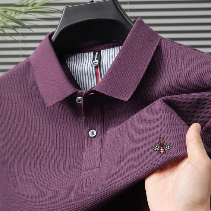 SaneShoppe-Men's Luxury Embroidered Polo Shirt - High-Quality 100% Cotton - Summer Casual Fashion