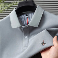 SaneShoppe-Men's Luxury Embroidered Polo Shirt - High-Quality 100% Cotton - Summer Casual Fashion