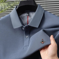 SaneShoppe-Men's Luxury Embroidered Polo Shirt - High-Quality 100% Cotton - Summer Casual Fashion
