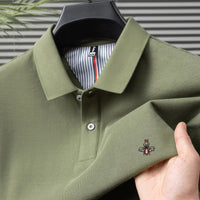 SaneShoppe-Men's Luxury Embroidered Polo Shirt - High-Quality 100% Cotton - Summer Casual Fashion