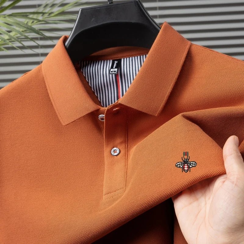 SaneShoppe-Men's Luxury Embroidered Polo Shirt - High-Quality 100% Cotton - Summer Casual Fashion
