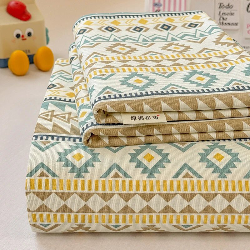 SaneShoppe-Floral Printed 100% Cotton Bed Sheet Set - Single, Double, King Sizes Available