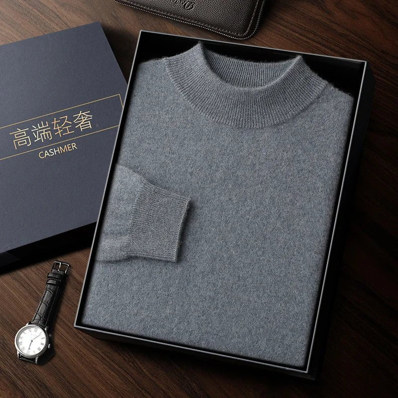 SaneShoppe-Men's Cashmere Autumn Winter Pullover Warm Sweater