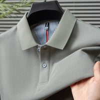 SaneShoppe-Men's Classic Polo Shirt: High-End Business & Leisure Wear, 100% Cotton for Daily Comfort