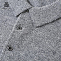 SaneShoppe - 100% Wool. High - quality Men's Warm Sweater, Business Casual Stretchable POLO Shirt, Fall/winter Pullover Knitted Sweater.