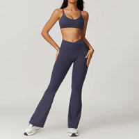 SaneShoppe-Women's Yoga Set: Crop Top, Bra, Leggings - Fitness Gym Sportswear