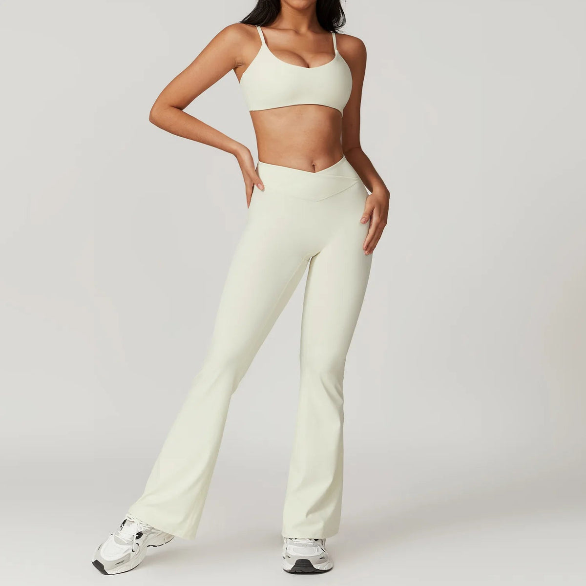 SaneShoppe-Women's Yoga Set: Crop Top, Bra, Leggings - Fitness Gym Sportswear