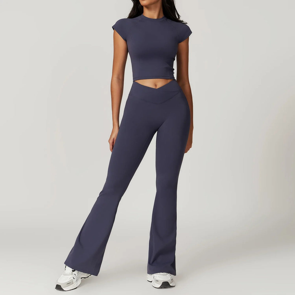 SaneShoppe-Women's Yoga Set: Crop Top, Bra, Leggings - Fitness Gym Sportswear