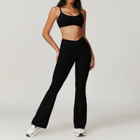 SaneShoppe-Women's Yoga Set: Crop Top, Bra, Leggings - Fitness Gym Sportswear