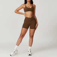 SaneShoppe-Women's Yoga Set: Crop Top, Bra, Leggings - Fitness Gym Sportswear