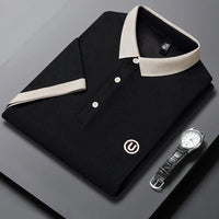 SaneShoppe-2024 Men's Embroidered Cotton Business POLO Shirt - Comfortable & Breathable