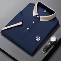 SaneShoppe-2024 Men's Embroidered Cotton Business POLO Shirt - Comfortable & Breathable