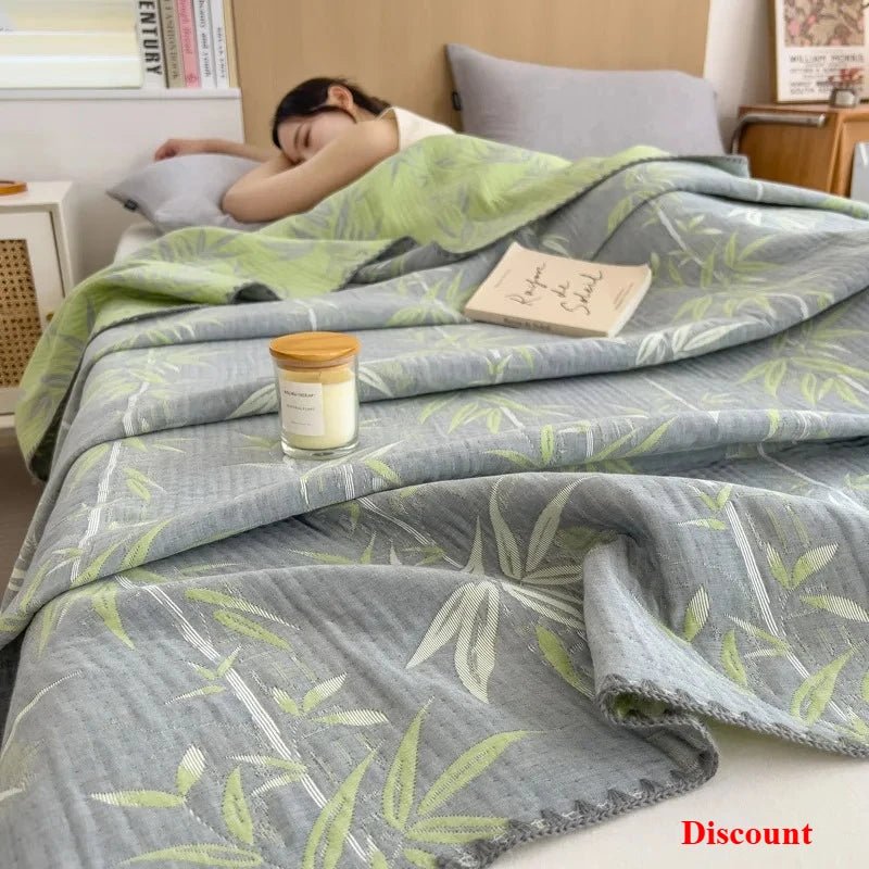 SaneShoppe - 2025 new cotton jacquard three - layer yarn wool towel quilt pure cotton blanket sofa cover blanket shawl blanket