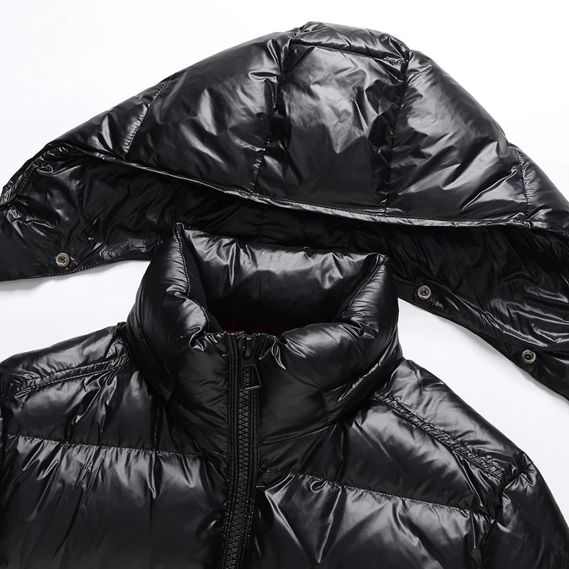 SaneShoppe - 2025 Winter New Goose Down Jacket Coat Thickened Warm Goose Down Content 90% Male Female High Quality Fabric