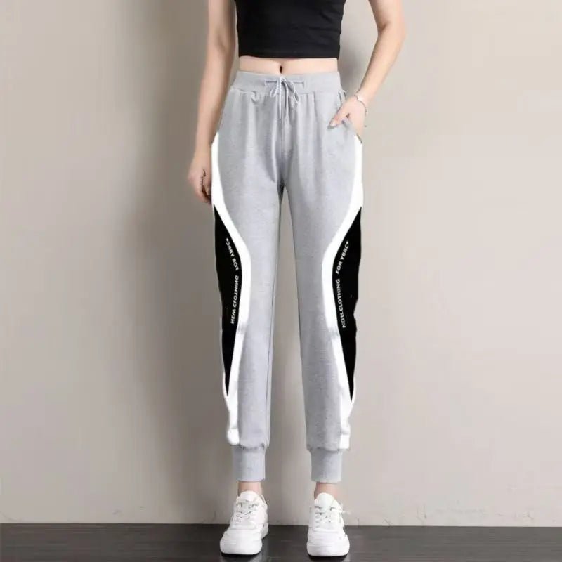 SaneShoppe-2026 Trendy Embroidered Sports Pants for Women Loose Fit Harem Style with Foot Guard
