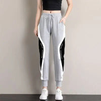 SaneShoppe-2026 Trendy Embroidered Sports Pants for Women Loose Fit Harem Style with Foot Guard