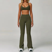 SaneShoppe-Women's Yoga Gym Set - Sports Bra & High Waist Leggings - Fitness Workout Outfit