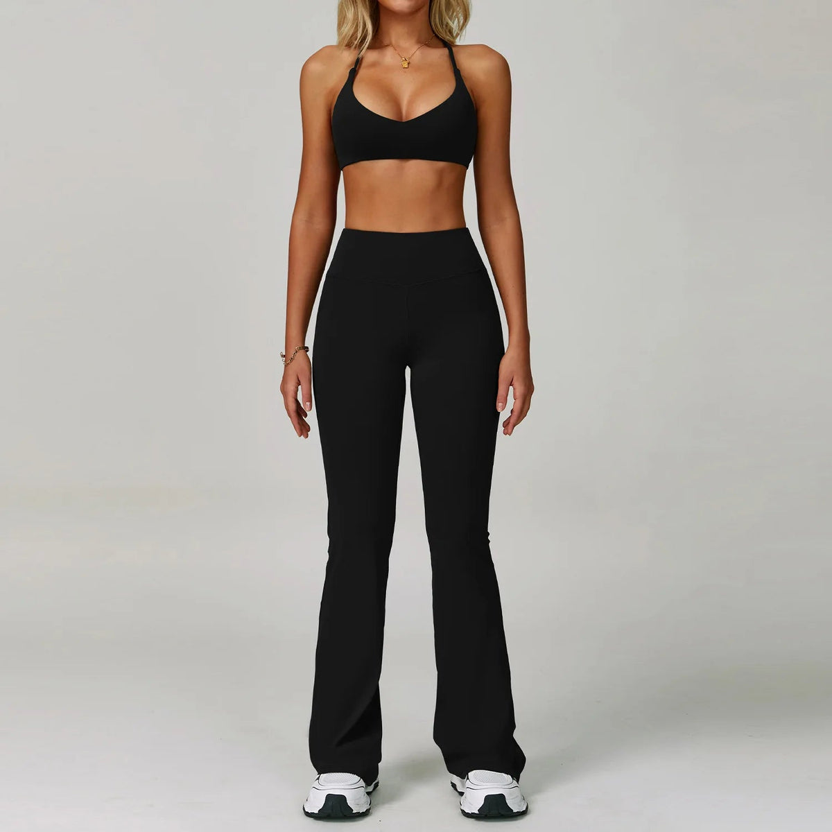 SaneShoppe-Women's Yoga Gym Set - Sports Bra & High Waist Leggings - Fitness Workout Outfit