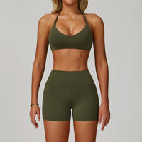 SaneShoppe-Women's Yoga Gym Set - Sports Bra & High Waist Leggings - Fitness Workout Outfit