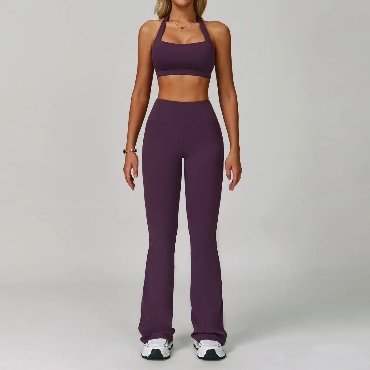 SaneShoppe-Women's Yoga Gym Set - Sports Bra & High Waist Leggings - Fitness Workout Outfit