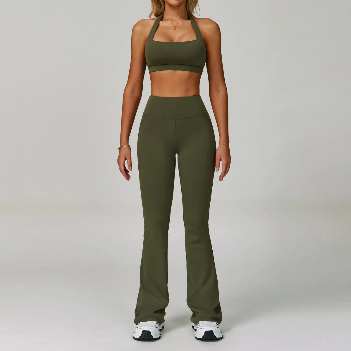 SaneShoppe-Women's Yoga Gym Set - Sports Bra & High Waist Leggings - Fitness Workout Outfit