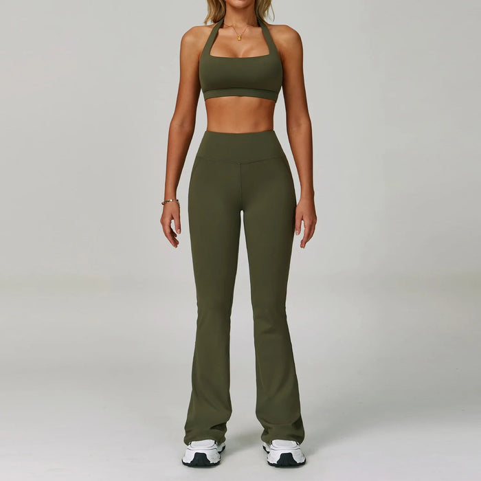 SaneShoppe-Women's Yoga Gym Set - Sports Bra & High Waist Leggings - Fitness Workout Outfit