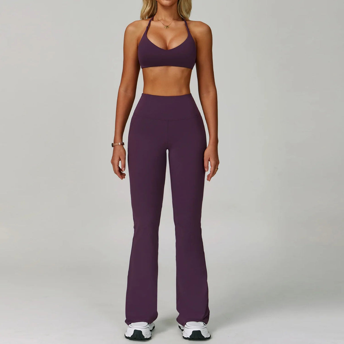 SaneShoppe-Women's Yoga Gym Set - Sports Bra & High Waist Leggings - Fitness Workout Outfit