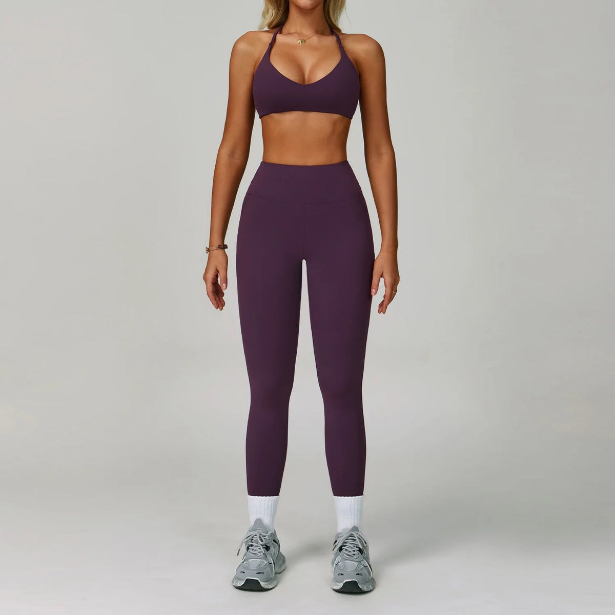 SaneShoppe-Women's Yoga Gym Set - Sports Bra & High Waist Leggings - Fitness Workout Outfit