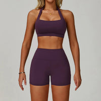 SaneShoppe-Women's Yoga Gym Set - Sports Bra & High Waist Leggings - Fitness Workout Outfit