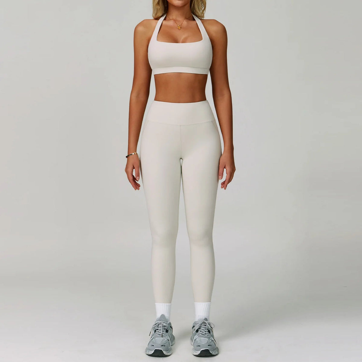 SaneShoppe-Women's Yoga Gym Set - Sports Bra & High Waist Leggings - Fitness Workout Outfit