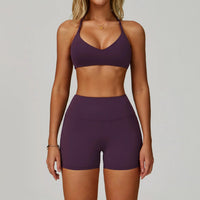 SaneShoppe-Women's Yoga Gym Set - Sports Bra & High Waist Leggings - Fitness Workout Outfit