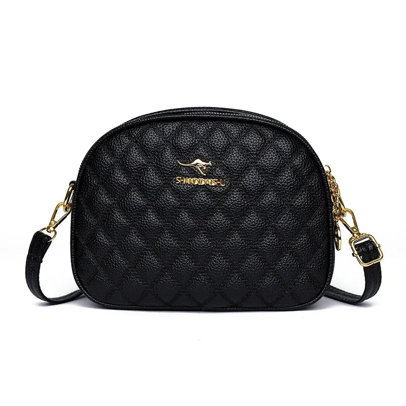 SaneShoppe-Luxury Crocodile PU Leather Women's CrossBody Bag with Zipper Pockets