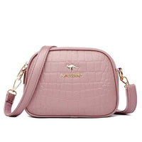 SaneShoppe-Luxury Crocodile PU Leather Women's CrossBody Bag with Zipper Pockets