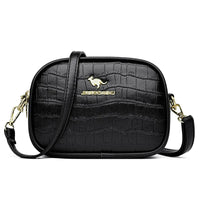 SaneShoppe-Luxury Crocodile PU Leather Women's CrossBody Bag with Zipper Pockets